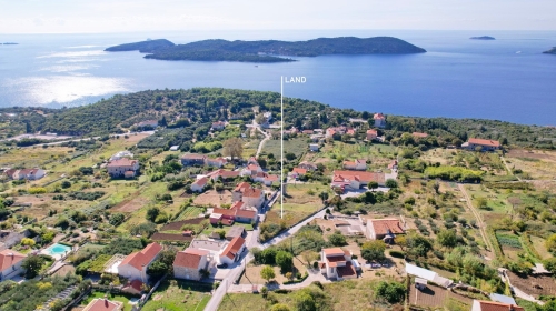 Attractive building land of 620 m2 with sea view and islands | Permit to build villa with pool | Dubrovnik, Orašac